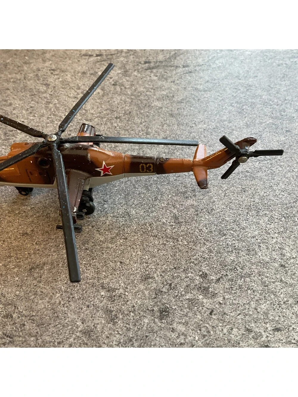 Mi-24 HIND Helicopter Gunship Matchbox Russian Soviet Chopper Die Cast Metal A8